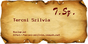 Tercsi Szilvia névjegykártya