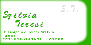 szilvia tercsi business card